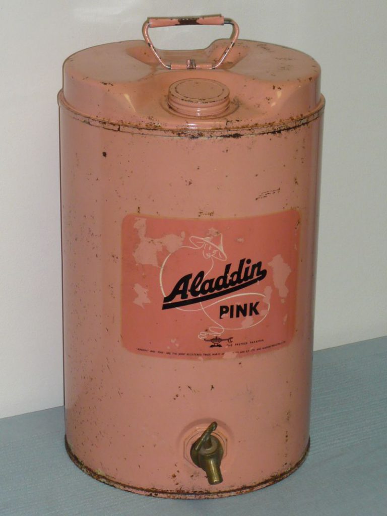 Vintage Aladdin Pink paraffin can Image