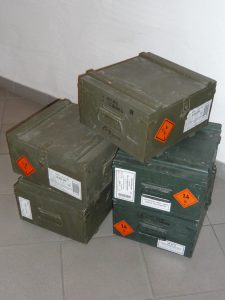Wooden munition boxes Image