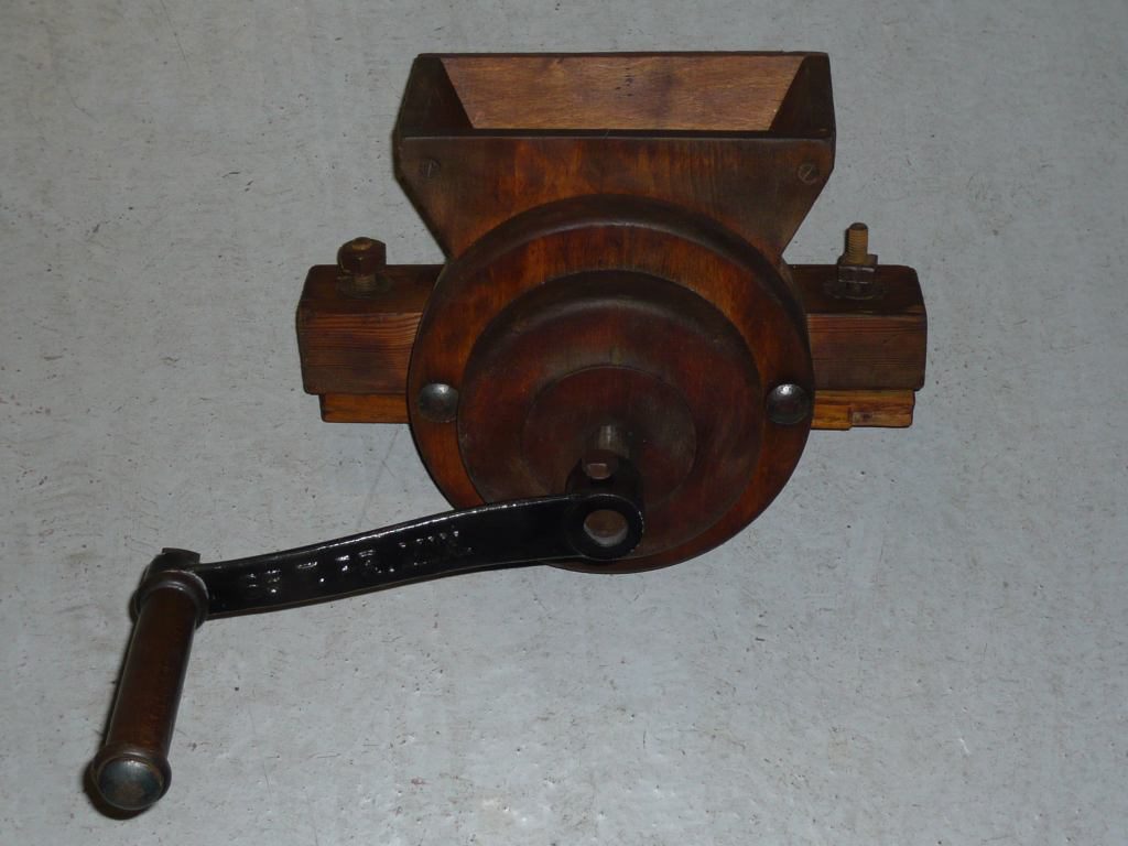Vintage wooden grinder Image