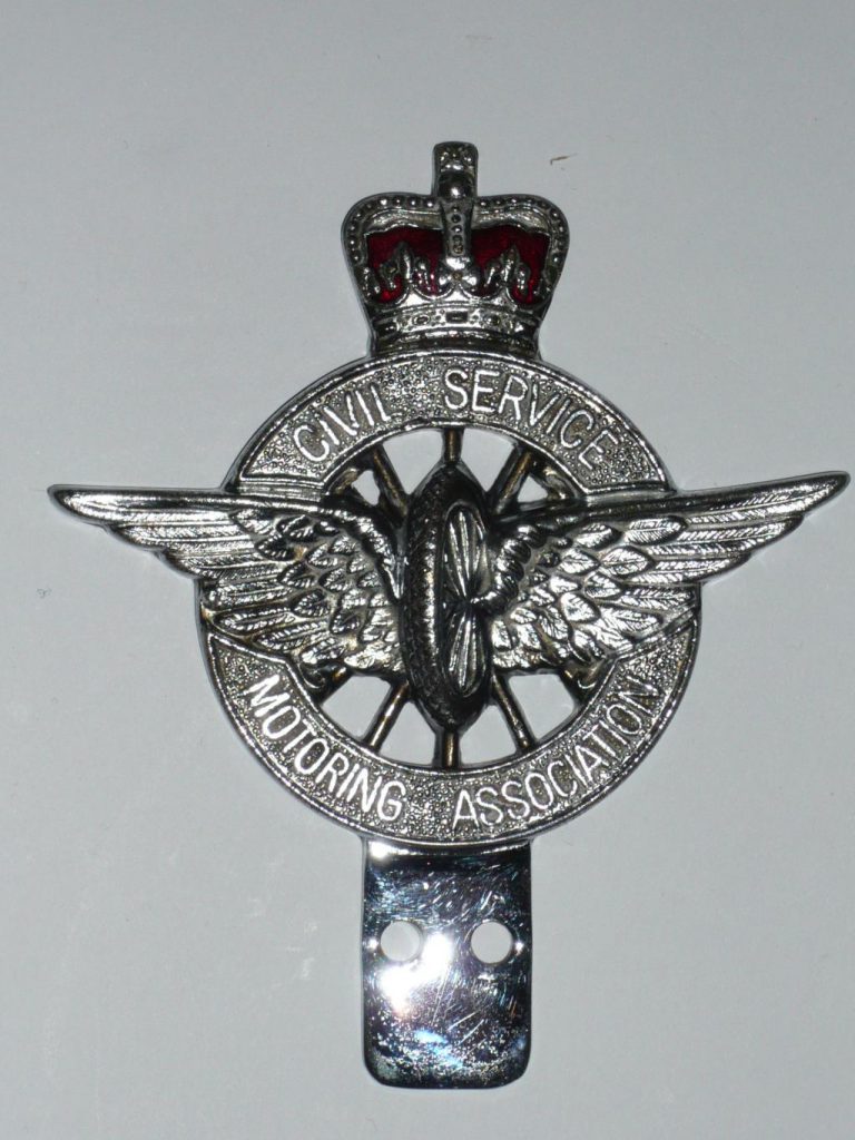 Vintage Civil service car badge Image