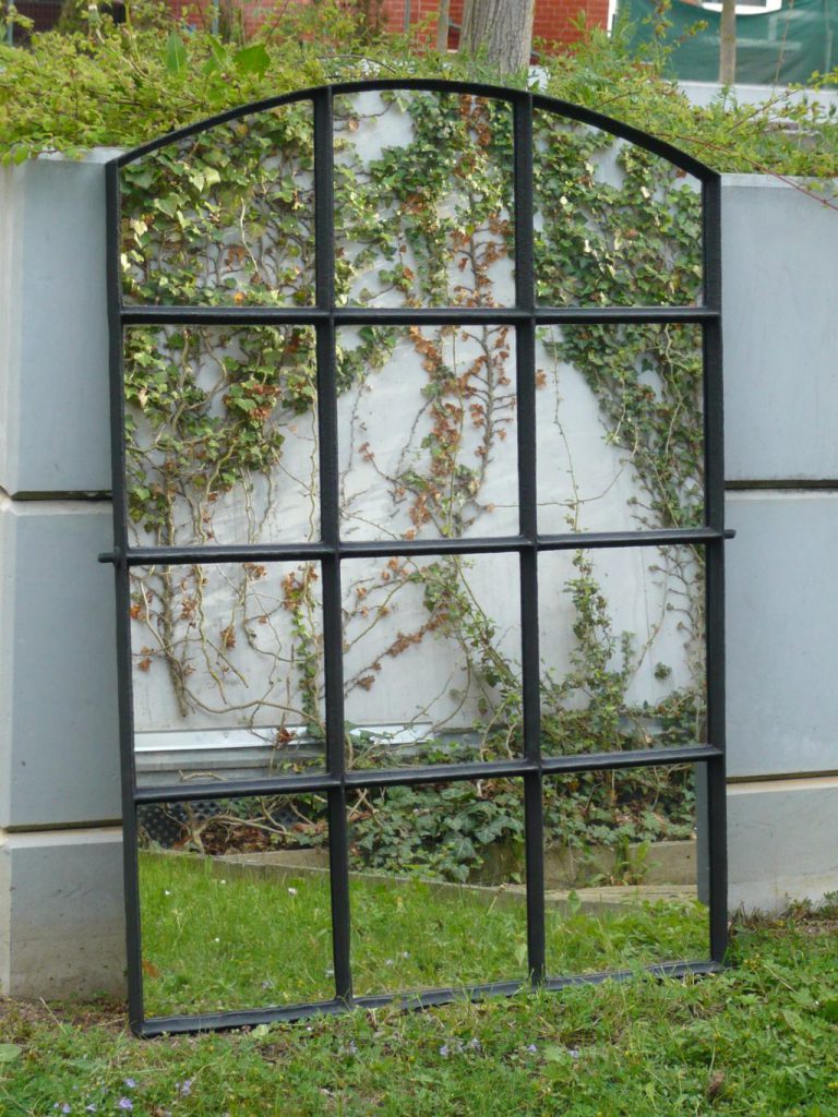 Cast iron factory window mirror Image